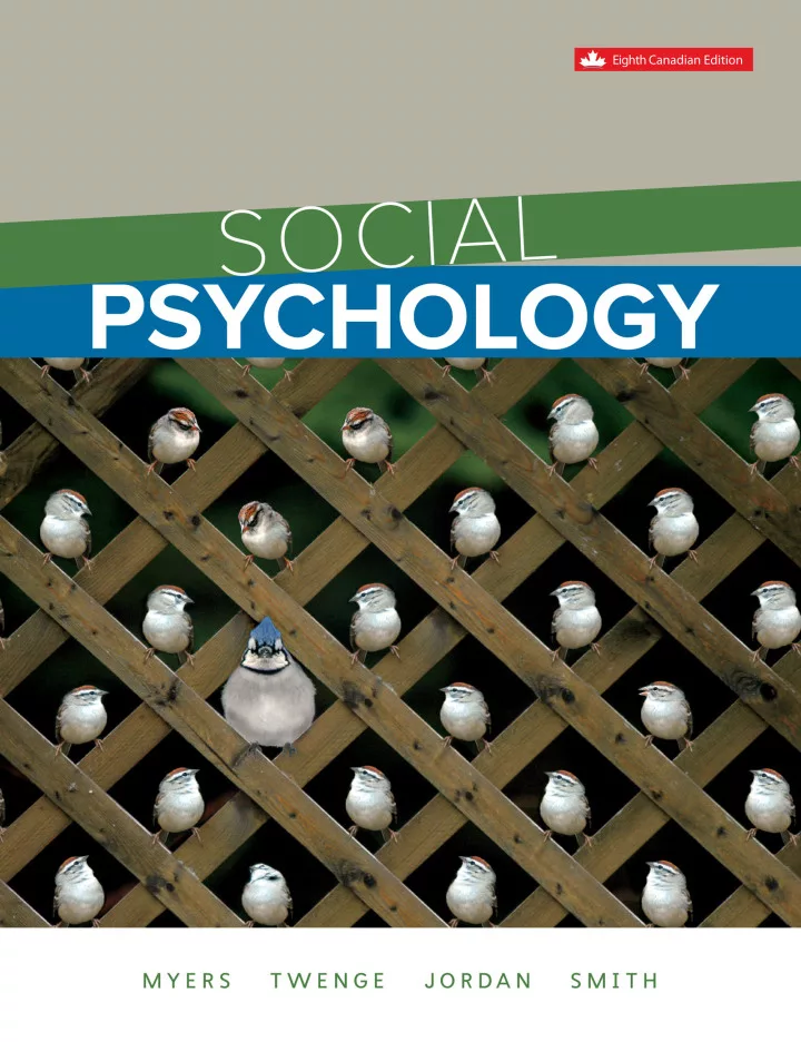 Social Psychology (8th Canadian Edition) – PDF